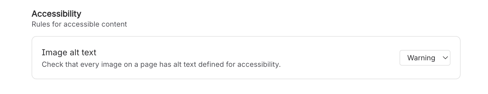 Accessibility Rules