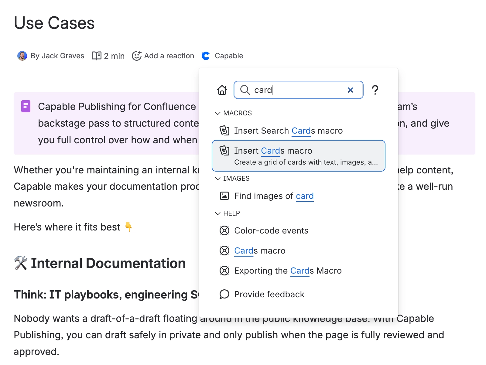Capable for Confluence Smart Search