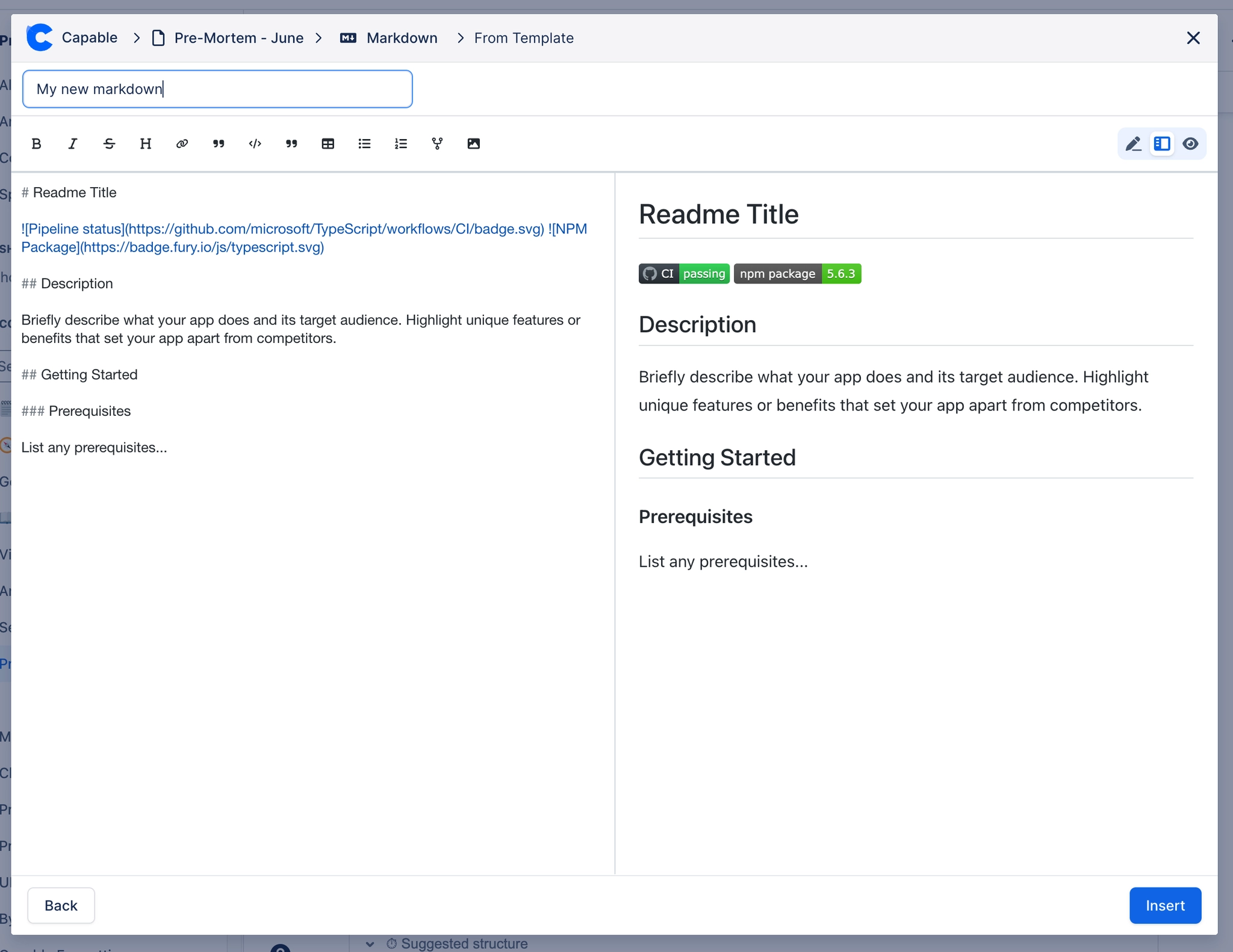 Write Markdown in Confluence