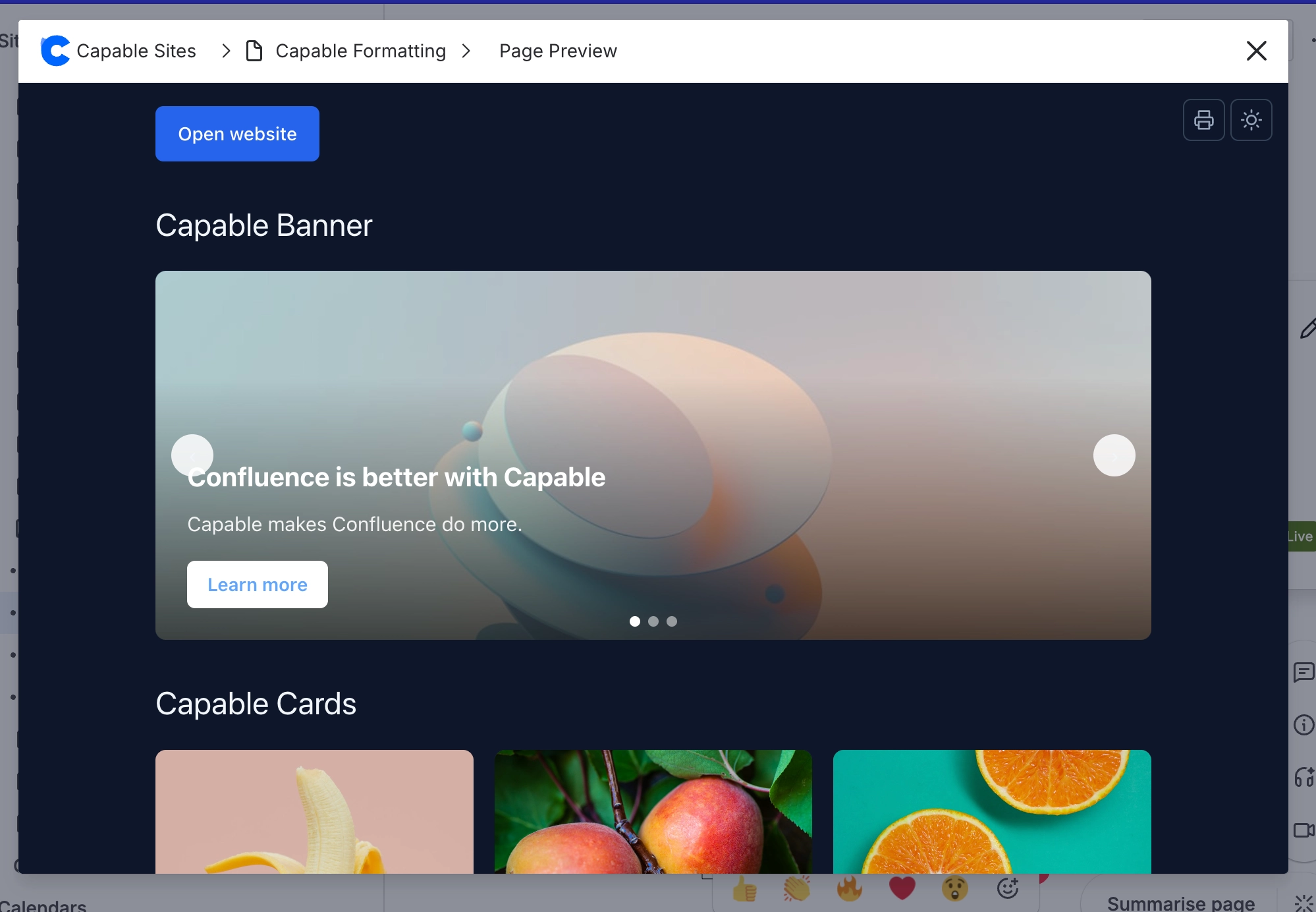 Capable Sites Page Preview