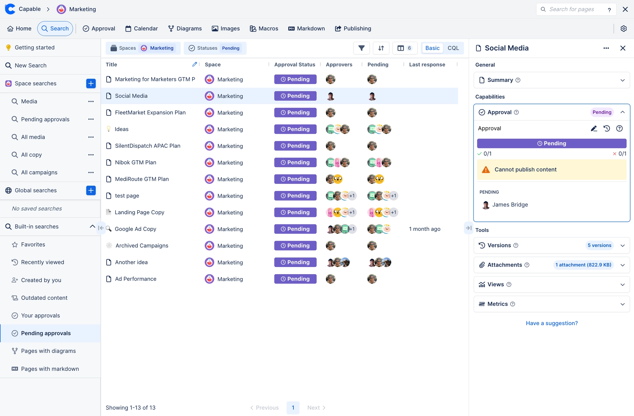 Capable Approval integration with Capable Search