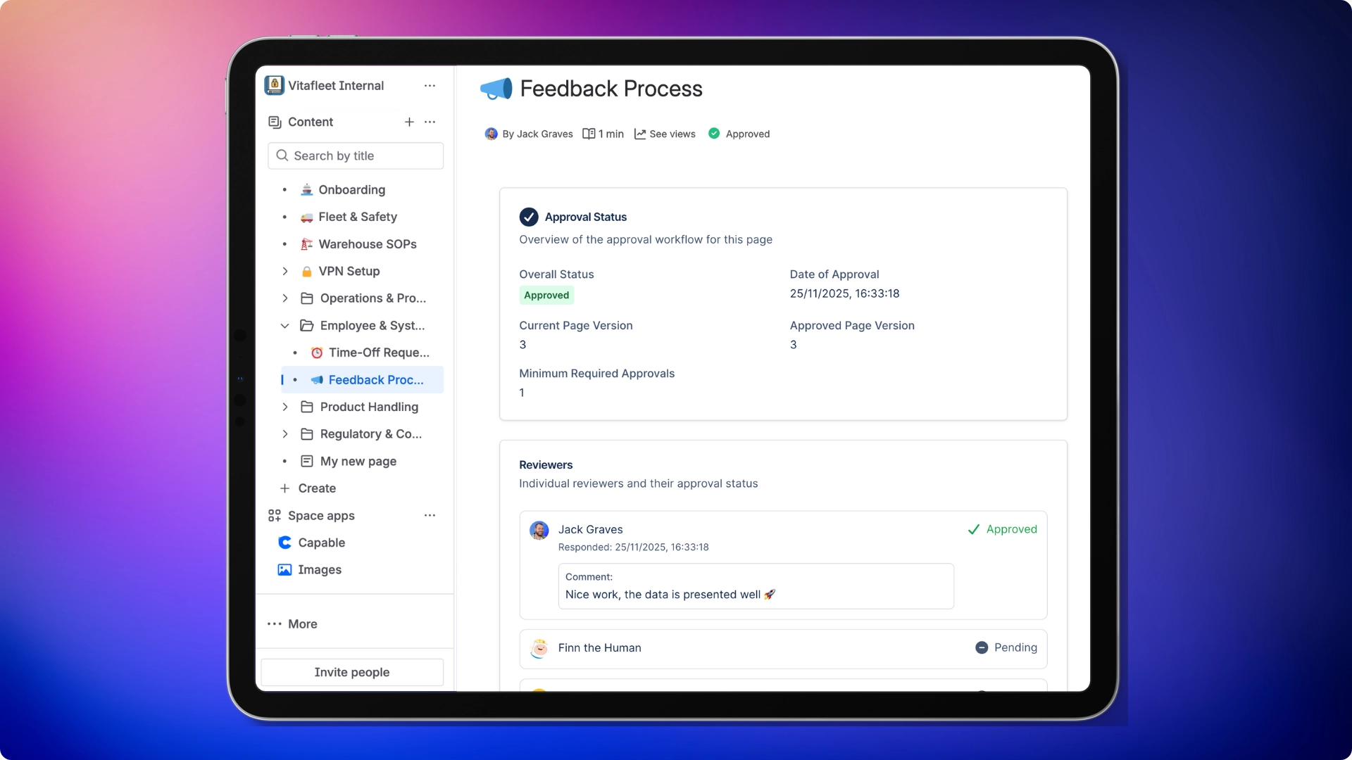 Confluence Approval Macro