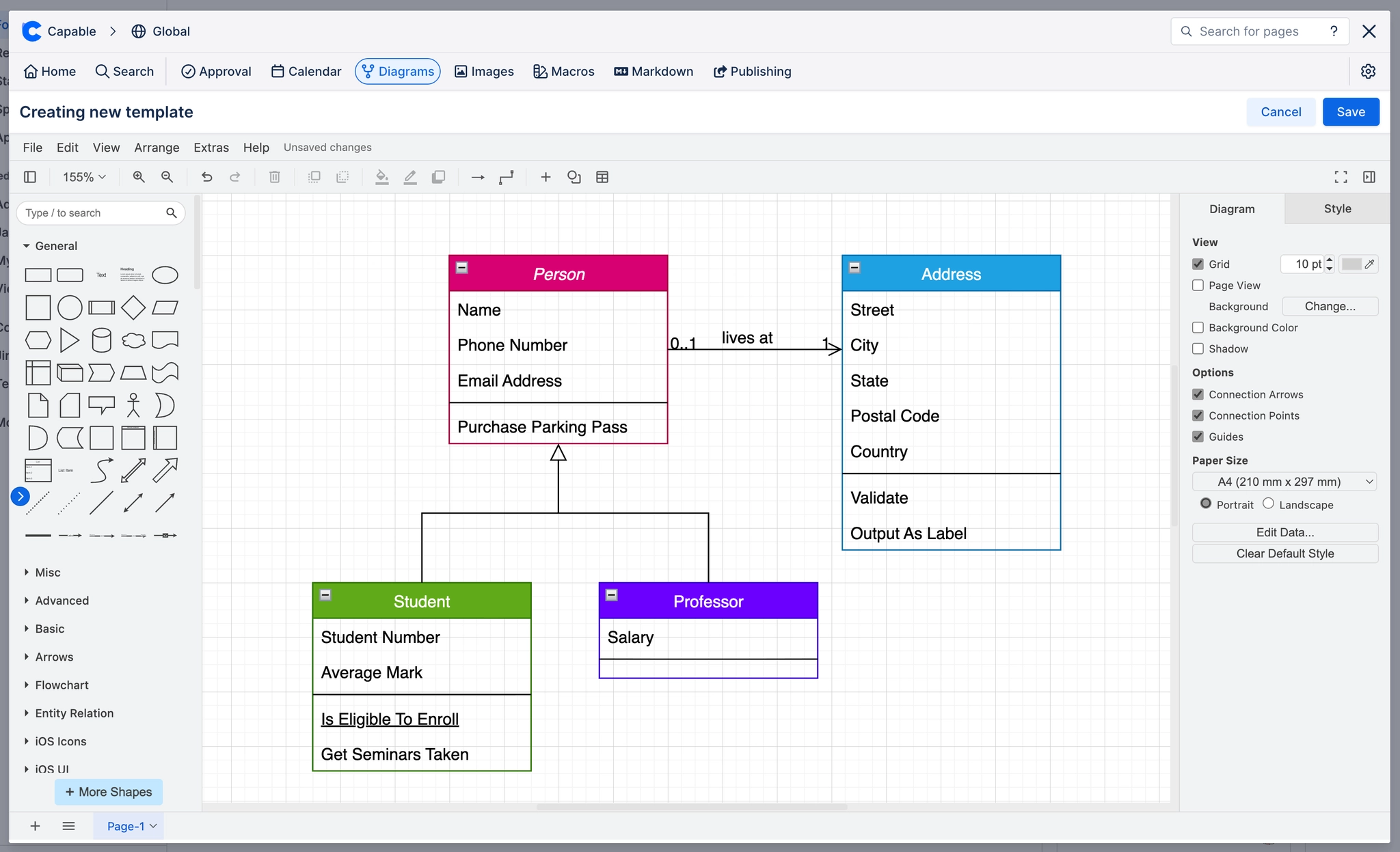 Create diagrams with drawio in Confluence