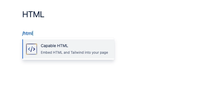 Insert HTML in Confluence Pages