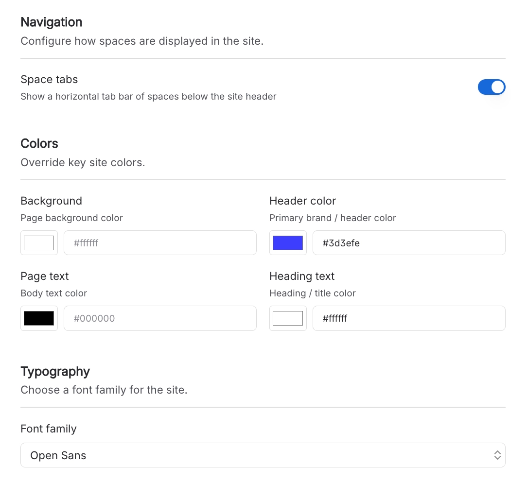 Set up colors for Capable Sites