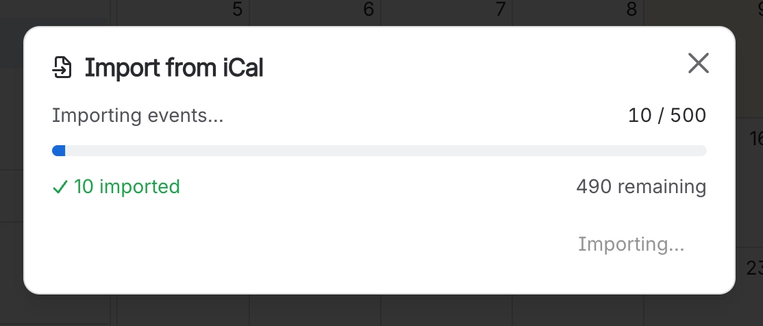 Importing from iCal into Confluence