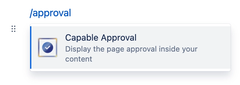 Insert an approval macro in Confluence