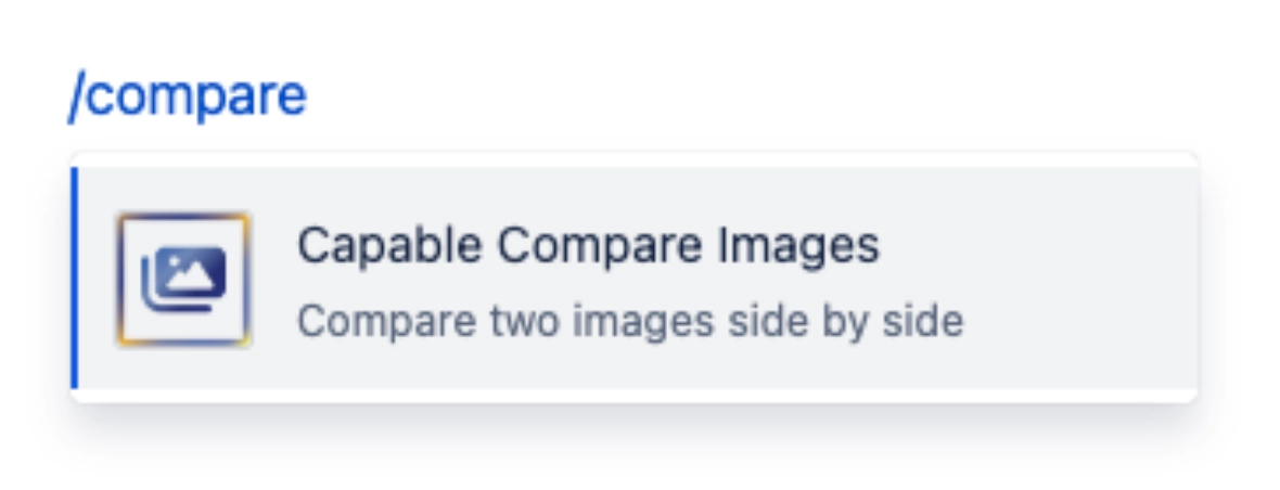 Insert the compare images macro in Confluence