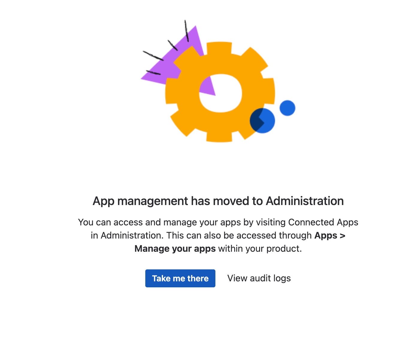 Confluence new 'Manage apps' page