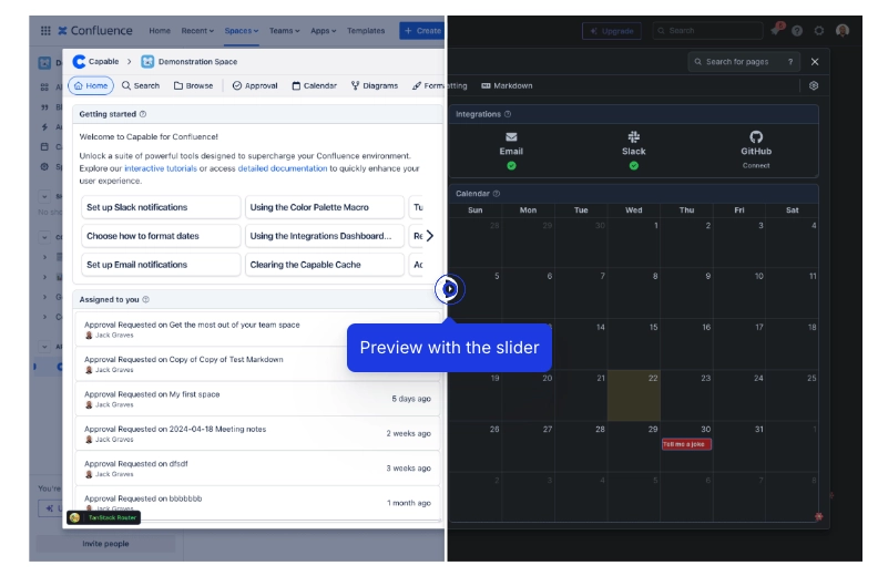 Compare two images in Confluence