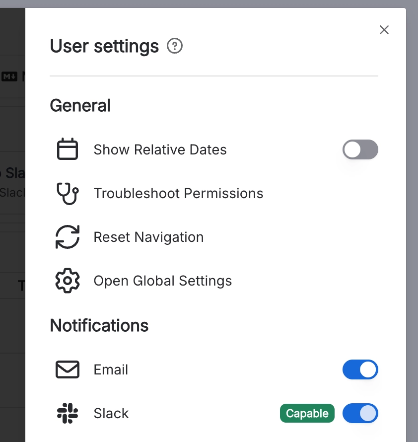 Capable Settings Menu