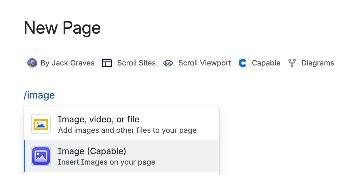Insert Image Macro in Confluence
